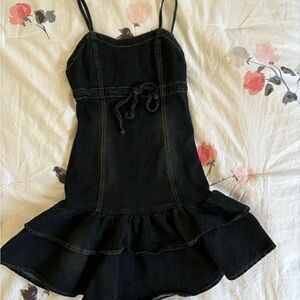 Summer dark denim dress